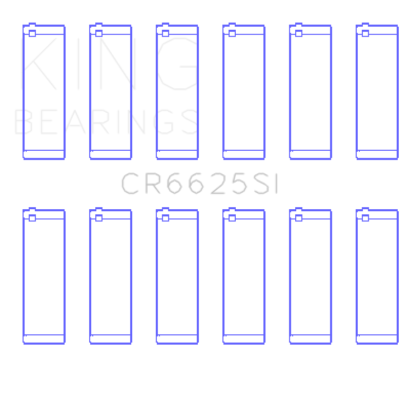King Engine Bearings Chevrolet 262 (Size +1.0mm) Connecting Rod Bearing Set