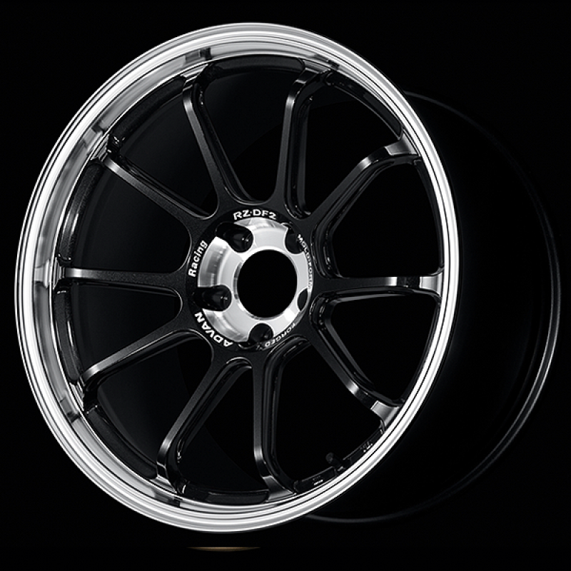 Advan RZ-DF2 19x8.5 / +45 Offset / 5x114.3 / 73mm Bore / Diamond Cut and Racing Titanium Black