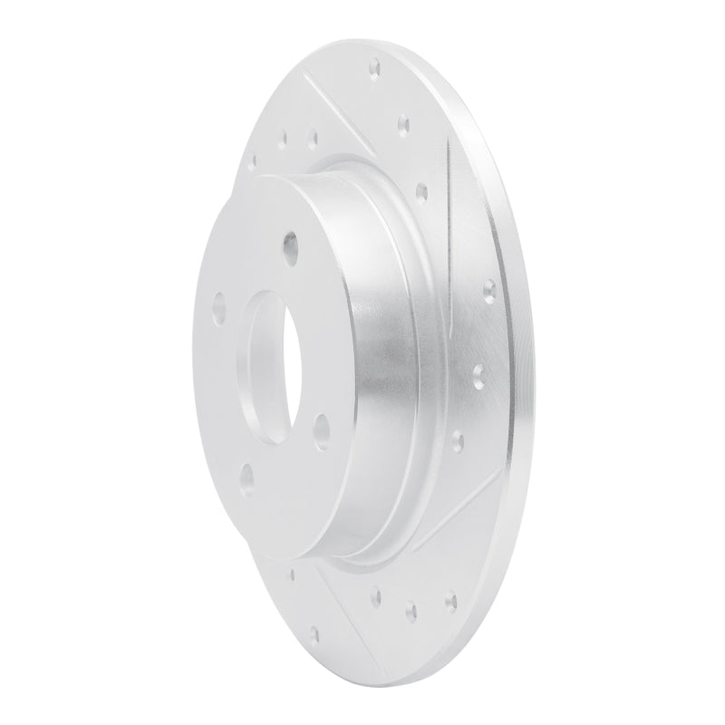 R1 Concepts R1 18-22 Ford Ecosport Rear Right Drilled & Slotted Silver Brake Rotor
