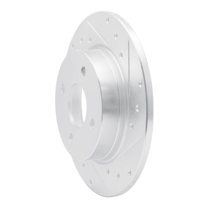 R1 Concepts R1 18-22 Ford Ecosport Rear Right Drilled & Slotted Silver Brake Rotor