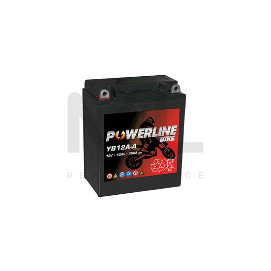 Powerline YB12A-A AGM Motorcycle Battery 12V 12Ah YB12AA-AGM