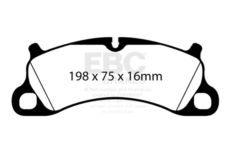 EBC Racing 10-12 Porsche 911 (991) Carrera S 3.8L (Cast Iron Rotors Only) RP-1 Race Front Brake Pads