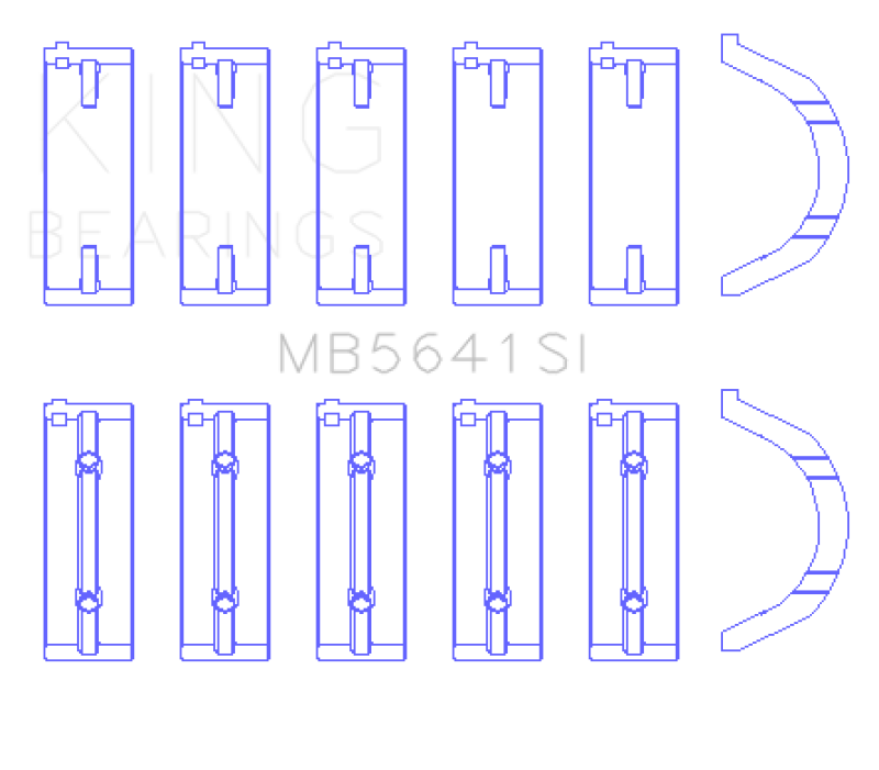 King Engine Bearings Hyundai G4HC/G 1.0/1.1L SOHC 12V (Size 0.05) Main Bearing Set