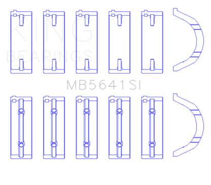 King Engine Bearings Hyundai G4HC/G 1.0/1.1L SOHC 12V (Size 0.05) Main Bearing Set