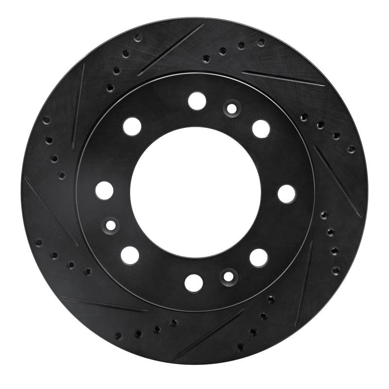 R1 Concepts R1 06-11 Cadillac DTS Front Left Drilled & Slotted Black Brake Rotor