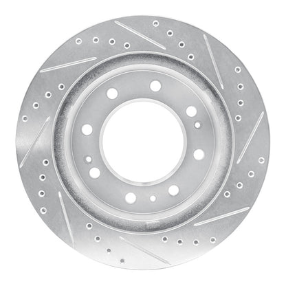 R1 Concepts R1 2011-2025 Chevy Silverado 2500 HD/2500 HD Classic Front Left Drilled & Slotted Silver Brake Rotor