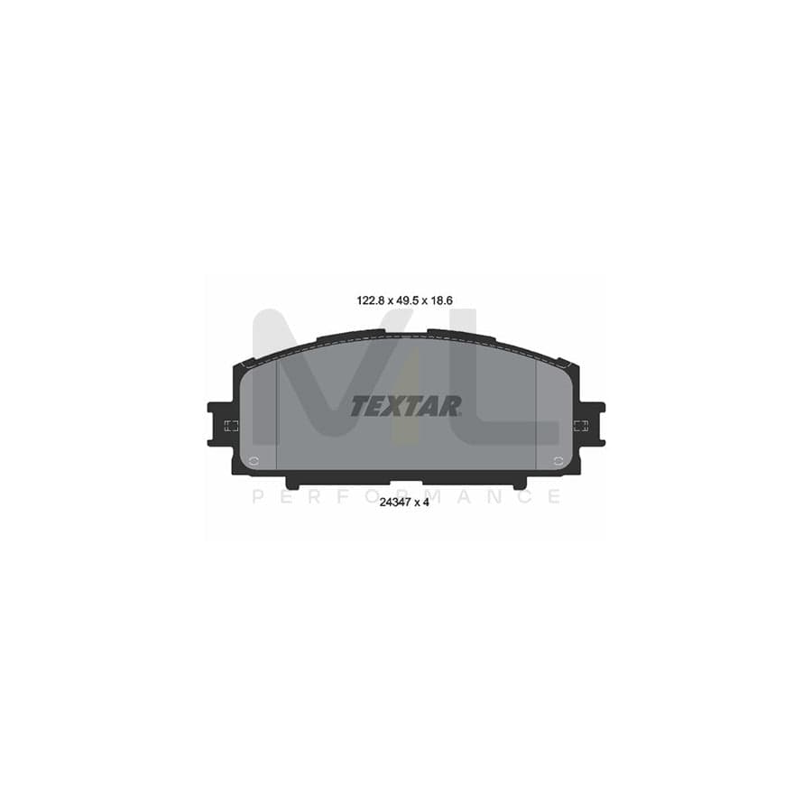 TEXTAR 2434701 Brake pad set not prepared for wear indicator