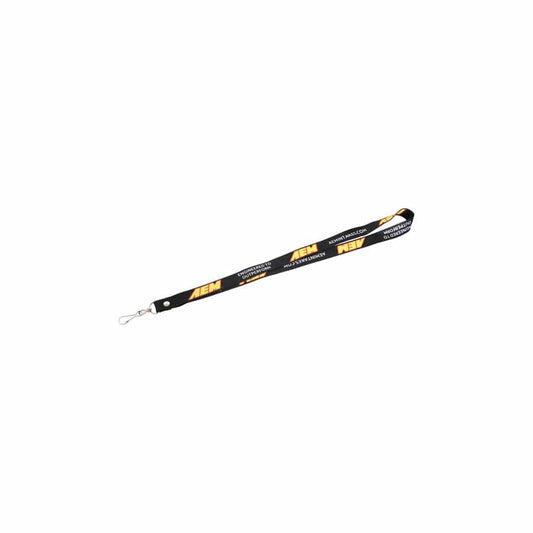 AEM 01-901 Lanyard, Blk 3/4" X 36", W/swivel Clip, Red/yellow