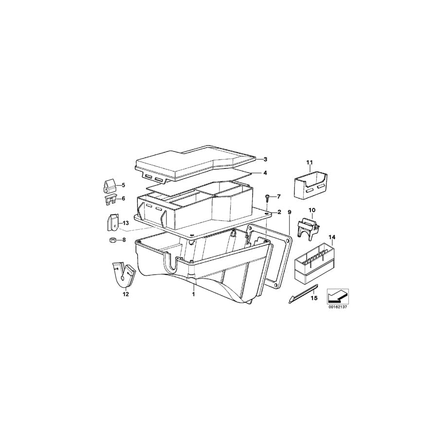 Genuine BMW 61138367926 E36 Stick-On Label In Fuse Box FRANCAISE (Inc. 325i, 325td & 323i)