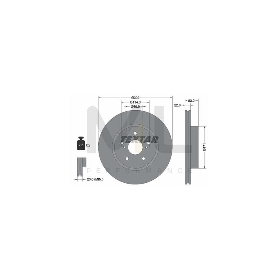 TEXTAR PRO 92180403 Brake Disc for TOYOTA Supra III (A70) Externally Vented, Coated, without wheel hub, without wheel studs  - 1 piece