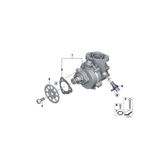 Genuine BMW 11667611115 F12 F01 F02 Vacuum Pump (Inc. 435iX, 135i & 335i)