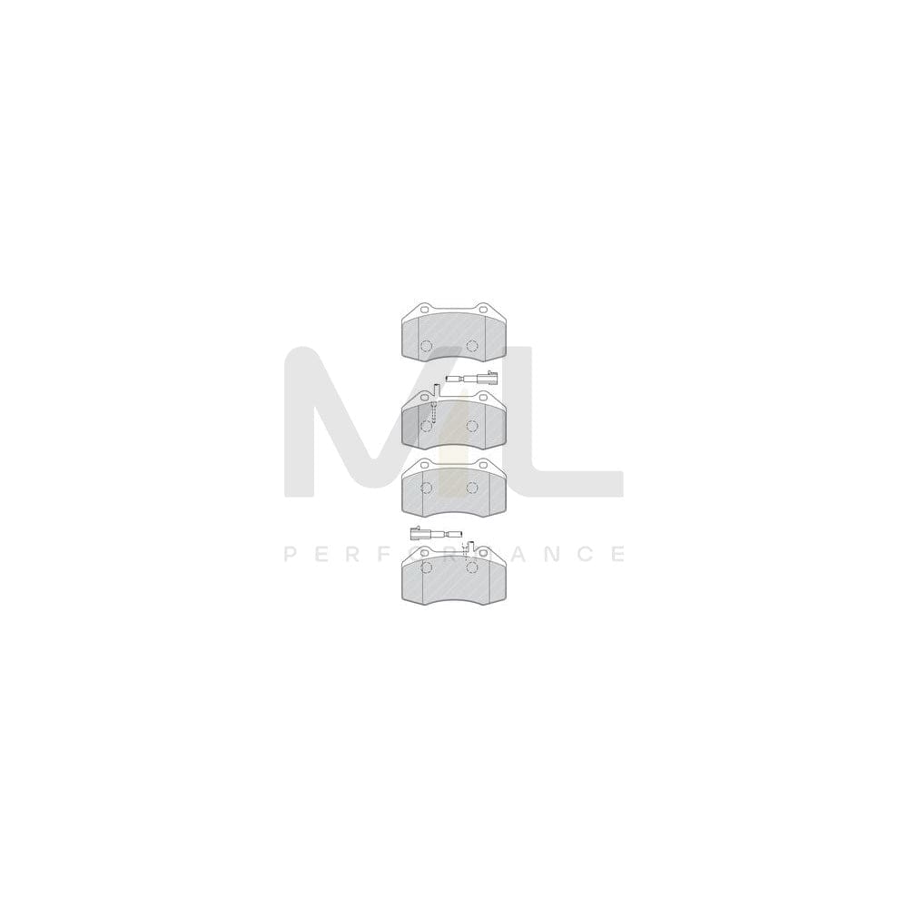 Ferodo Premier FDB4320 Brake Pad Set Incl. Wear Warning Contact, Without Accessories