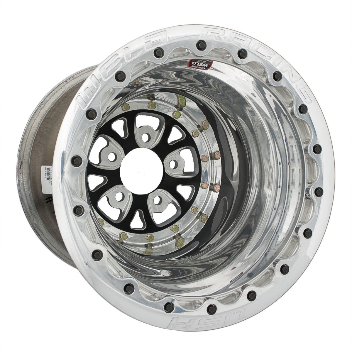 Weld 84B-513276MB V-Series Wheel 15x13 5x4.75 ET-102 BS3 Black Center - Polished Shell