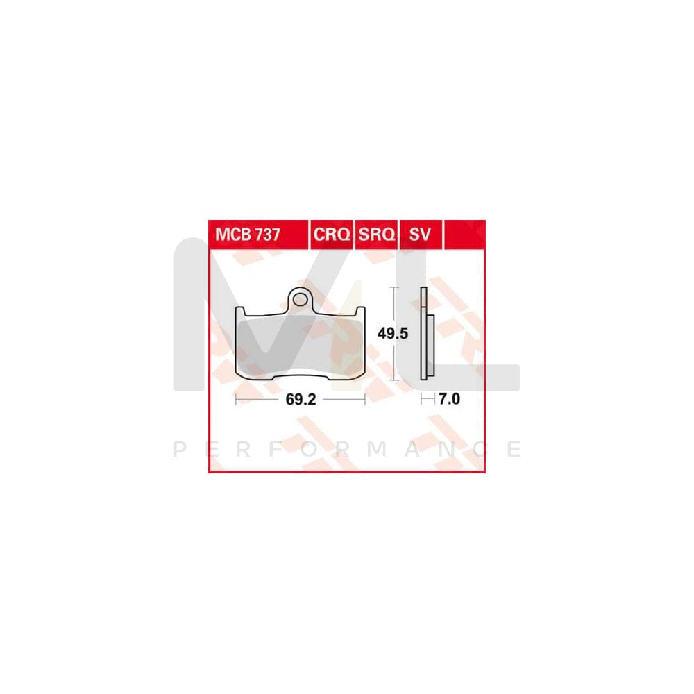 TRW Hyper Carbon Racing Mcb737Crq Brake Pad Set