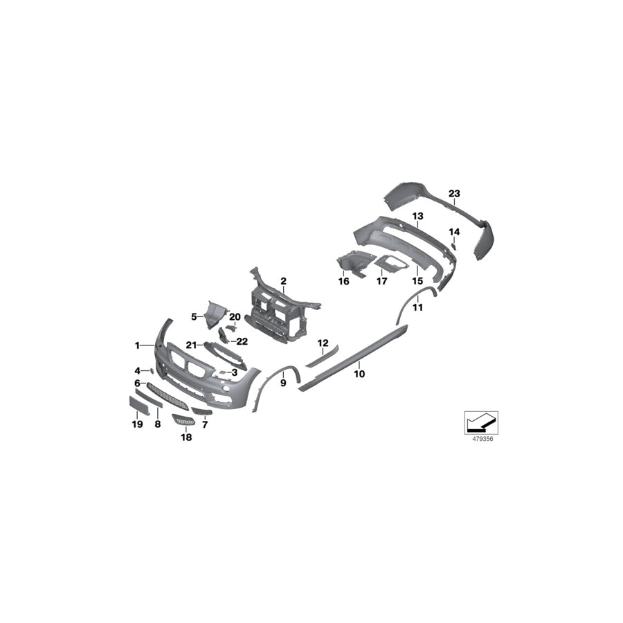 Genuine BMW 51778049940 E84 Trim Piece Front Right Wheel Well,Primed M-PAKET (Inc. X1 23dX, X1 20dX & X1 16d)