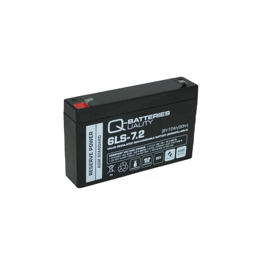 Q-Batteries 6LS7.2 6V 7,2Ah lead fleece battery / AGM VRLA