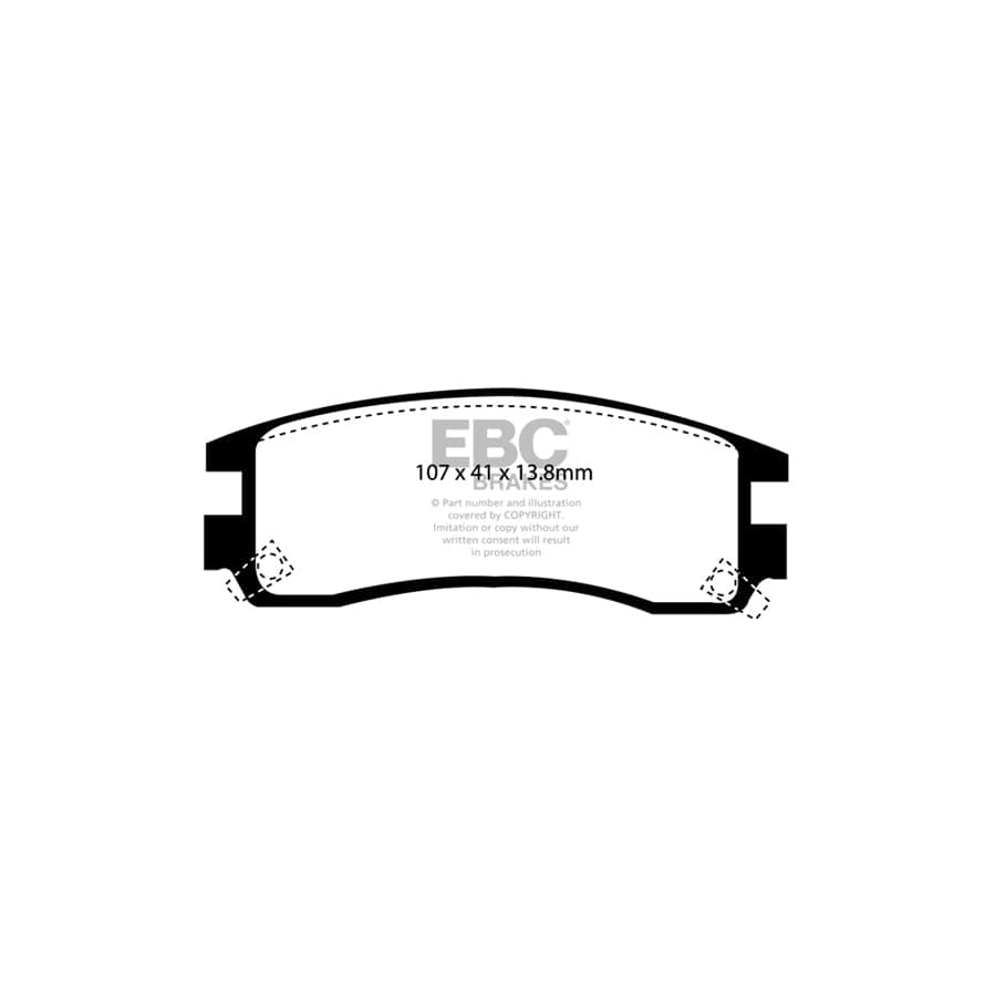 EBC PD12KR071 Cadillac Allante Redstuff Rear Brake Pad & GD Disc Kit 2 | ML Performance UK Car Parts