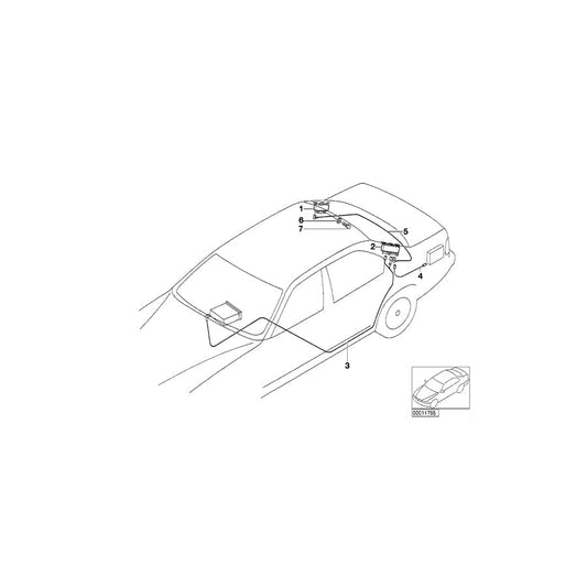 Genuine BMW 65258352759 E38 Antenna Cable 1570mm (Inc. 740d, 728iL & 750i)