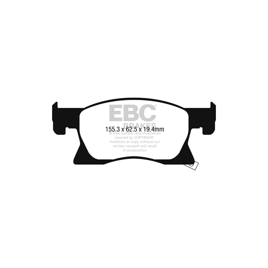 EBC PD08KF687 Opel Vauxhall Astra K Yellowstuff Front Brake Pad & USR Disc Kit - TRW Caliper 2 | ML Performance UK Car Parts