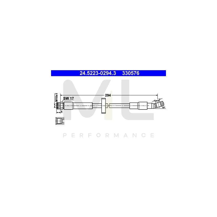 ATE 24.5223-0294.3 Brake Hose 294mm, M10x1