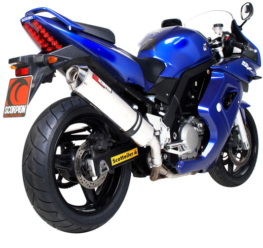Scorpion ESI75SEO Suzuki SV650 Factory Oval Slip-On - Polished Stainless Steel Sleeve | ML Performance UK UK