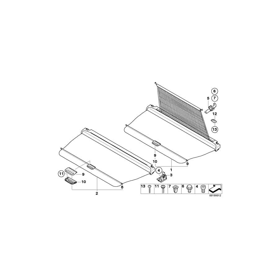 Genuine BMW 51479138055 E70 Handle, Lower Section GRAU (Inc. X5 3.0sd, X5 3.5d & X5 35iX)