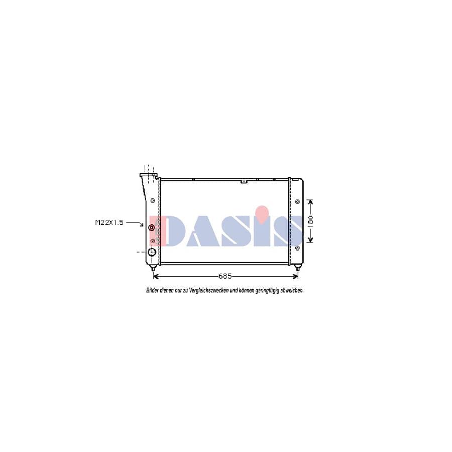 AKS Dasis 041810N Engine Radiator for VW Golf II Hatchback (19E, 1G1)