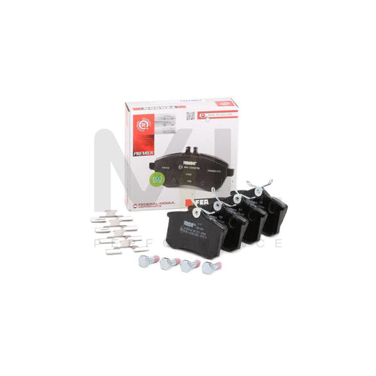 Ferodo Premier Eco Friction FDB1491 Brake Pad Set Not Prepared for Wear Indicator, With Brake Caliper Screws, With Accessories
