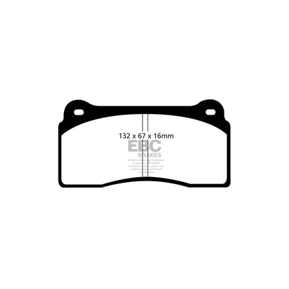 EBC PD07KF096 Daimler Jaguar Redstuff Front Brake Pad & USR Disc Kit - Brembo Caliper 2 | ML Performance UK Car Parts