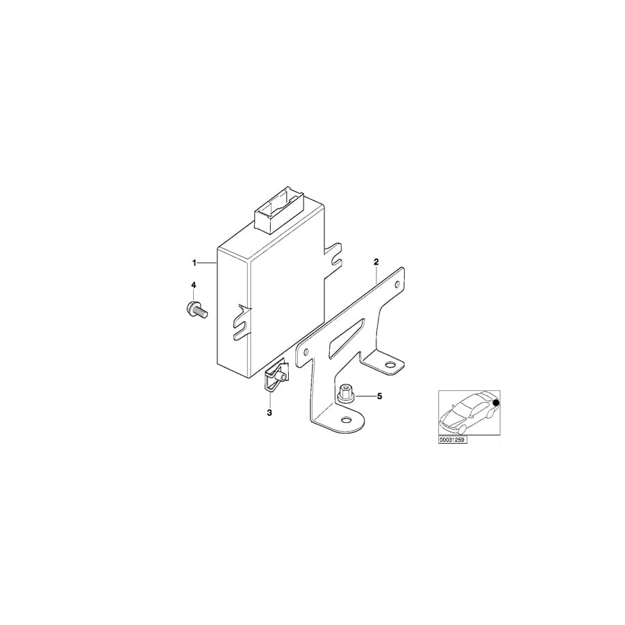 Genuine BMW 84138383479 E39 Bracket,Control Unit, Voice Input System (Inc. 520d, 540i & 525i)