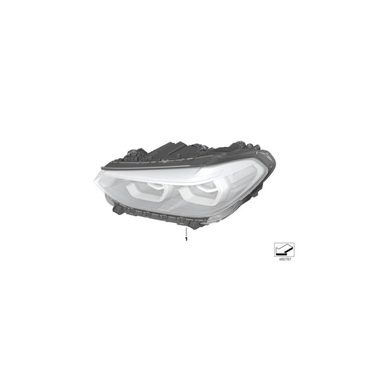 Genuine BMW 63117466117 G01 Headlight, Led, Ahl, High, Left ICON LIGHT RHD (Inc. X4 M40dX, X3 M40iX & X3 20dX)