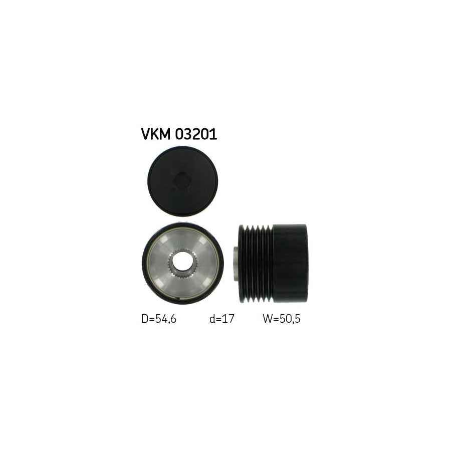 Skf Vkm 03201 Alternator Freewheel Clutch For Fiat Grande Punto Hatchback (199)
