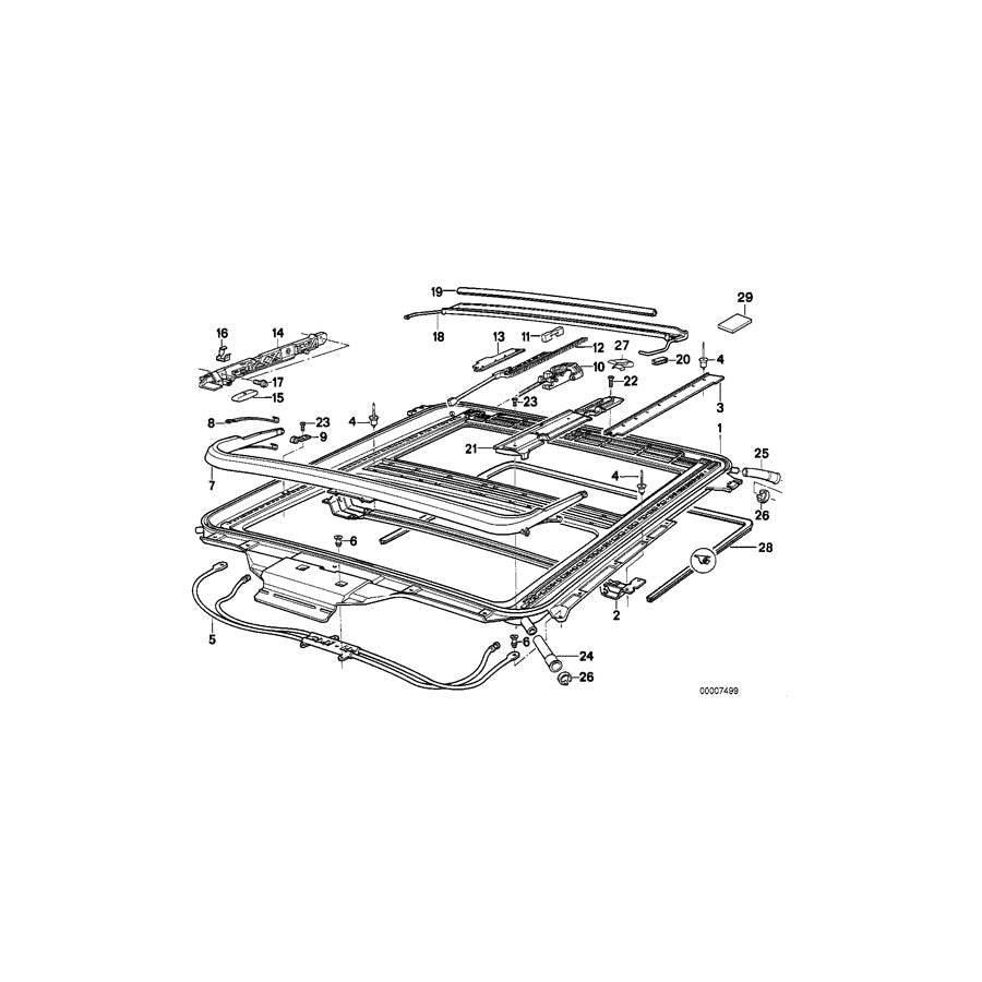 Genuine BMW 54128108209 E31 Clamp (Inc. 840i, 850Ci & 840Ci)