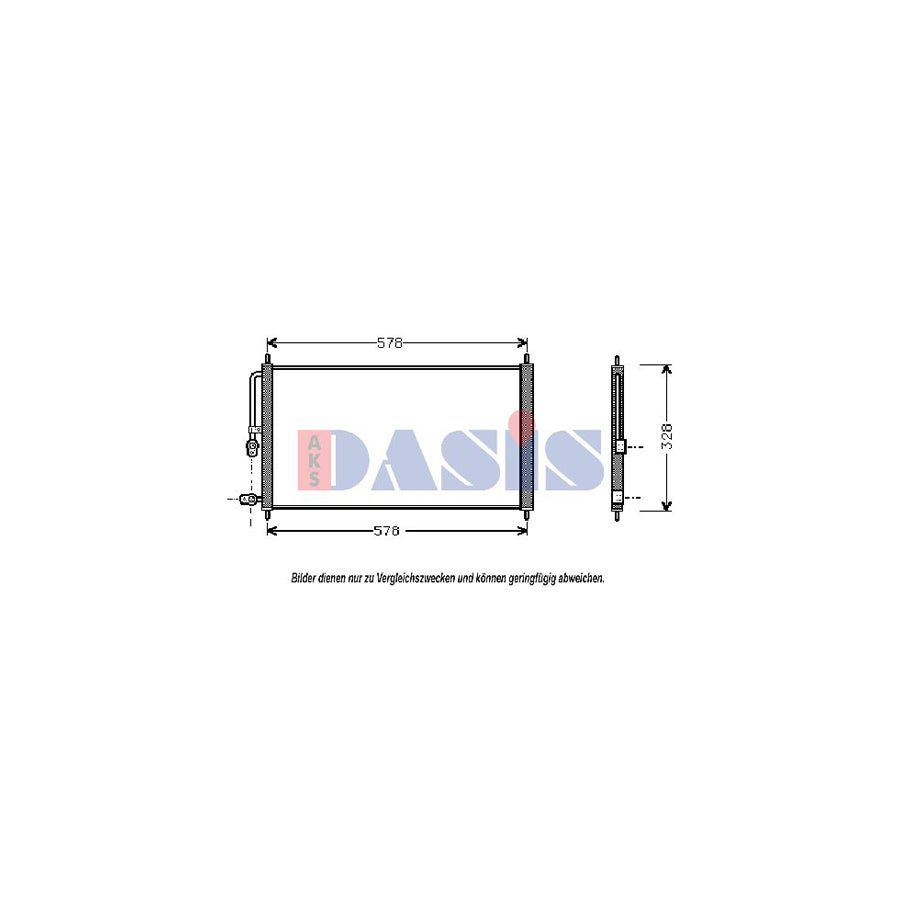AKS Dasis 102090N Air Conditioning Condenser for Honda Prelude