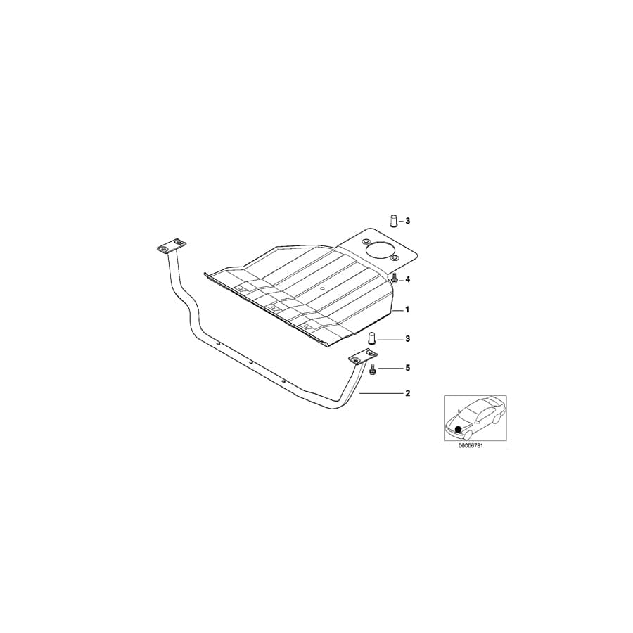 Genuine BMW 51718190415 E38 Aggregate Protection Bow (Inc. 750iLP, 750iL & 730i)