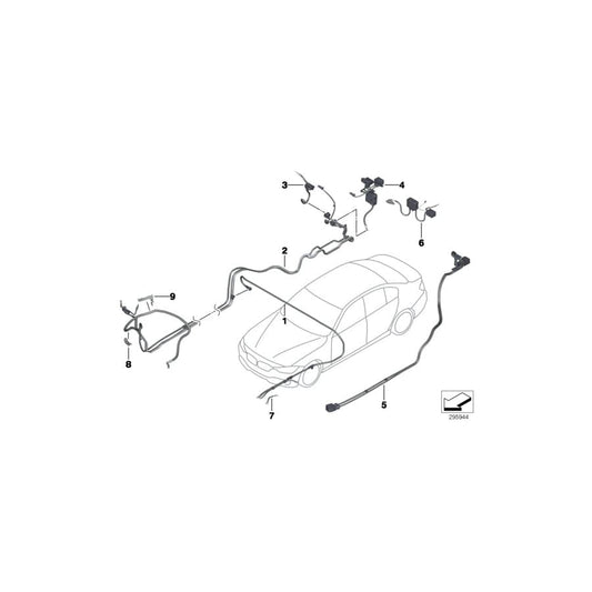 Genuine BMW 61129348767 F30 Battery Cable Positive, Below-Floor HYBRID (Inc. Hybrid 3)