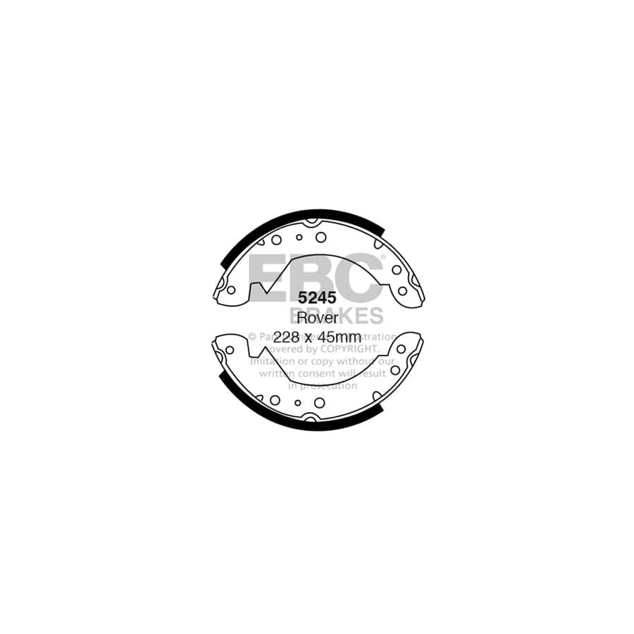 EBC 5245 Austin Princess Wolseley Rear Brake Shoes 1 | ML Performance UK Car Parts