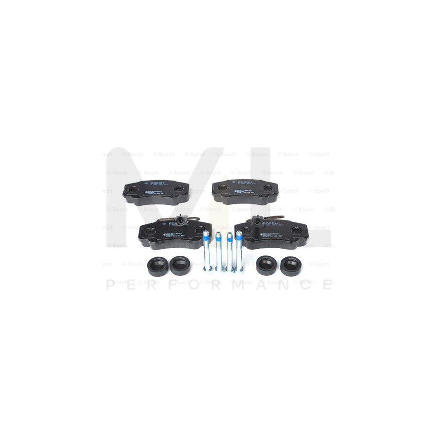 Bosch 0986494391 Brake Pad Set With Integrated Wear Sensor, With Anti-Squeak Plate, With Bolts/Screws, With Accessories BP1299 | ML Performance Car Parts