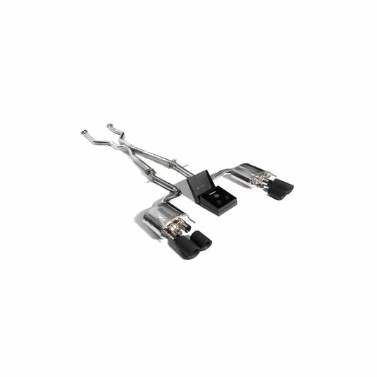 Armytrix LXRCF-QS3840M Valvetronic Header Back Exhaust System Lexus RC-F 5.0L V8 2015-2021 with Quad Matte Black 4"