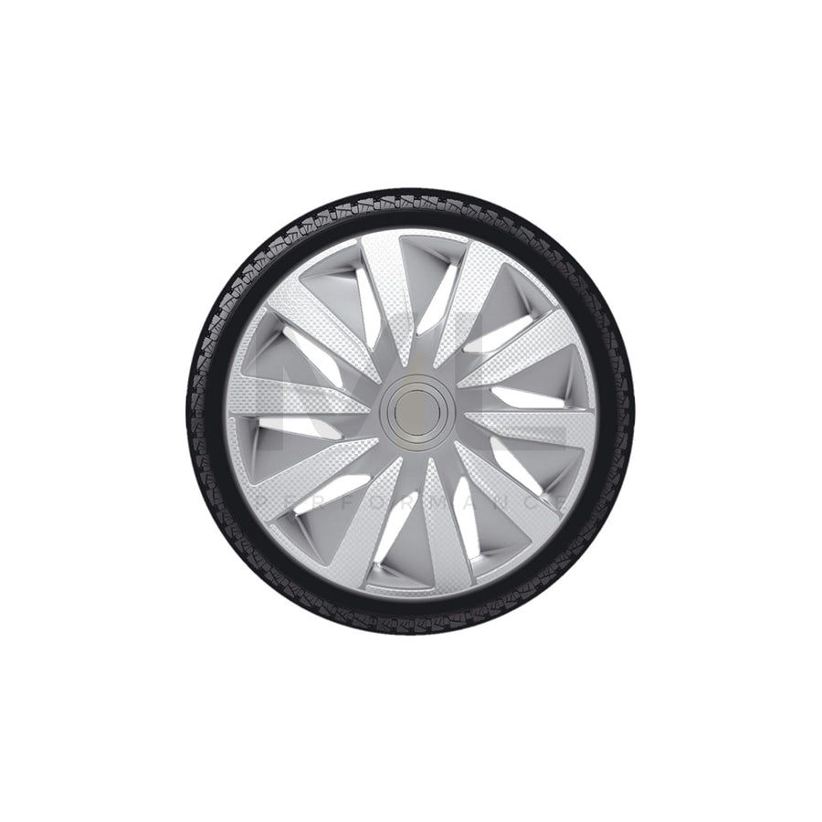 J-TEC Lazio Carbon J14141 Wheel trims 14 Inch Carbon, Silver