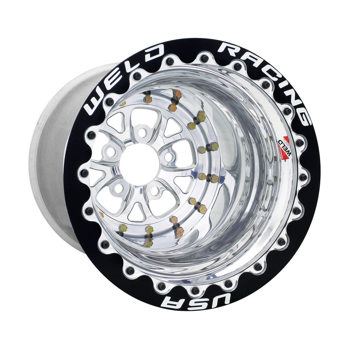 Weld 84P-510280MB V-Series Wheel 15x10 5x4.75 ET-13 BS5 Polished Center - Polished Shell