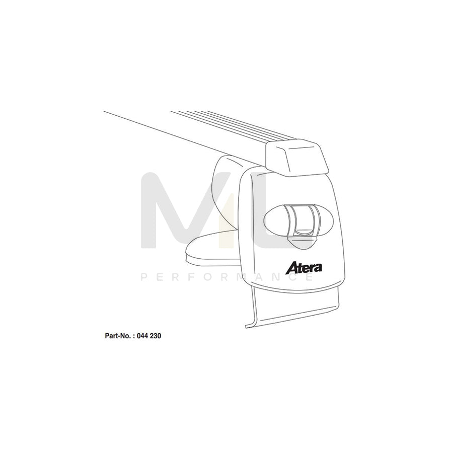 Atera Signo 044230 Roof bars for VW Polo V Hatchback (6R1, 6C1) for rain gutters, 122 cm, 75 kg, Steel