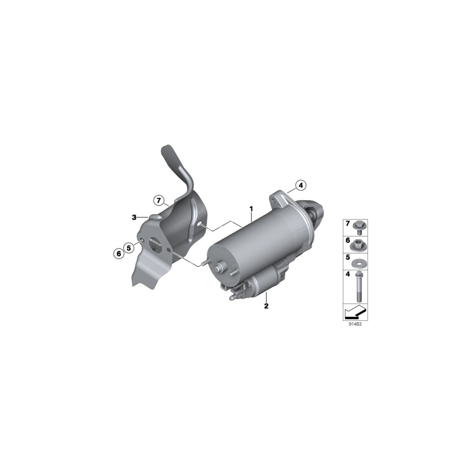 Genuine BMW 12417501736 E53 E61 E63 Solenoid Switch (Inc. 650i, 745LiS & 550i)
