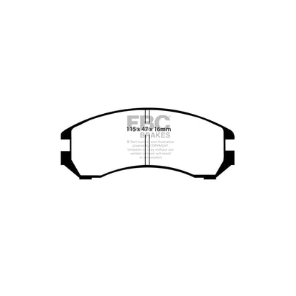 EBC PD03KF886 Nissan Sunny Yellowstuff Front Brake Pad & Plain Disc Kit 2 | ML Performance UK Car Parts