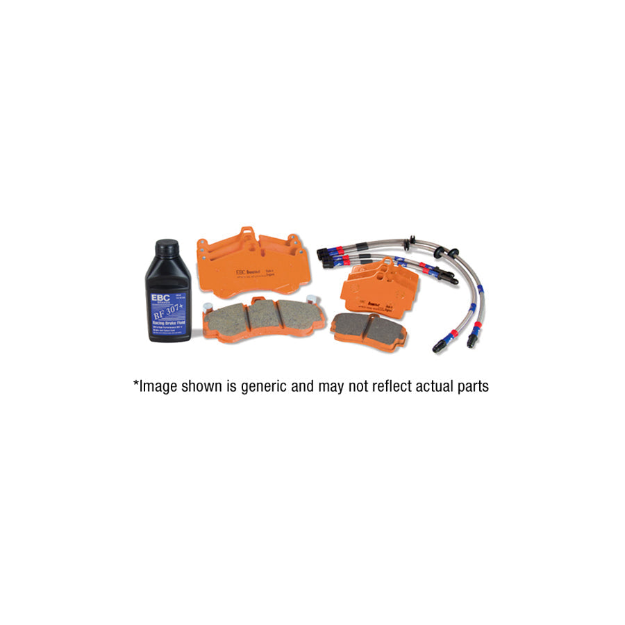EBC PLK1086R Porsche 911 (997) Orangestuff Pads and Brake Line Track Pack - Brembo Caliper 1 | ML Performance UK Car Parts