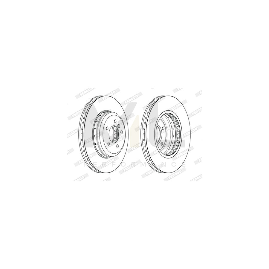 Ferodo DDF2616VC-1 Brake Disc for BMW Z4 Roadster (E89) Two-Piece Brake Disc, Vented, Coated  - Pair