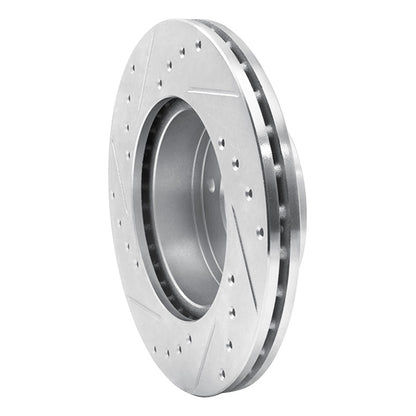 R1 Concepts R1 83-89 Chrysler Conquest Front Right Drilled & Slotted Silver Brake Rotor