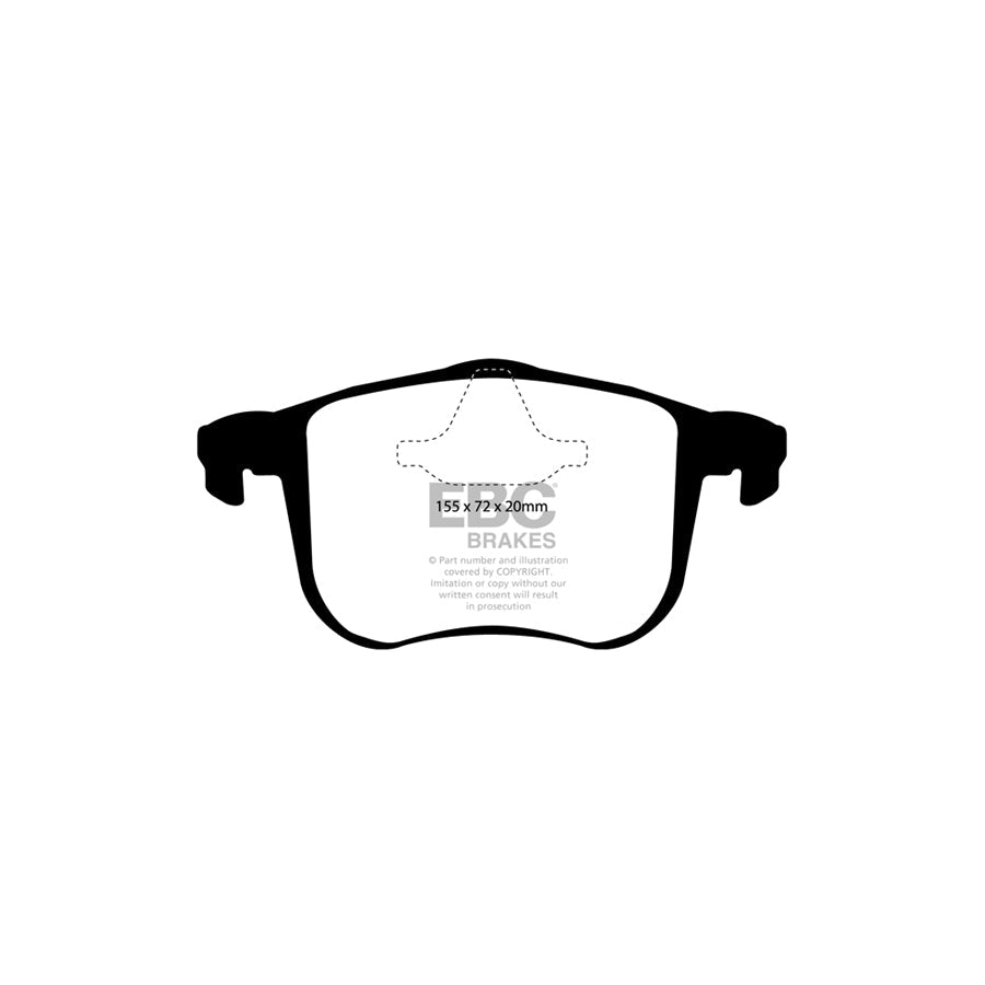 EBC PD01KF1171 Opel Saab Vauxhall Greenstuff Front Brake Pad & Plain Disc Kit  - ATE Caliper (Inc. Signum, Vectra, 9-3, 9-3X) 2 | ML Performance UK Car Parts