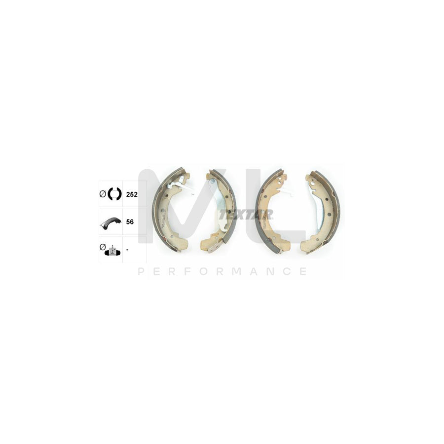 TEXTAR 91038501 Brake Shoe Set for VW LT with handbrake lever