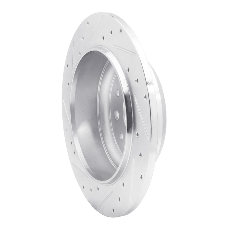 R1 Concepts R1 18-25 Jeep Wrangler Rear Right Drilled & Slotted Silver Brake Rotor